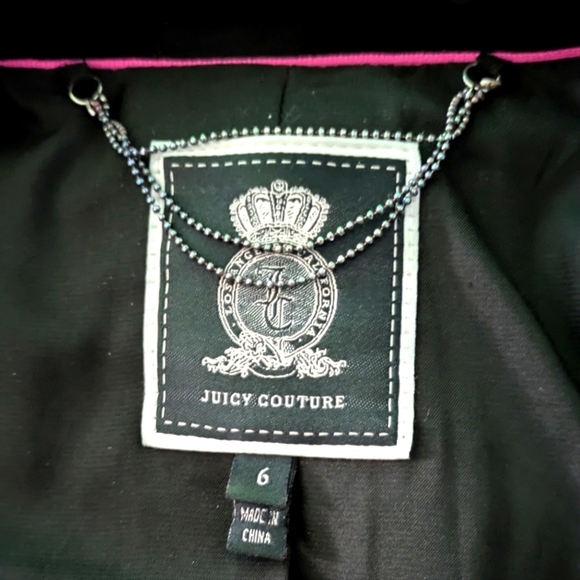 EUC Juicy Couture 6 Women's Faux Snakeskin Detail Tuxedo Style Blazer - Picture 8 of 8